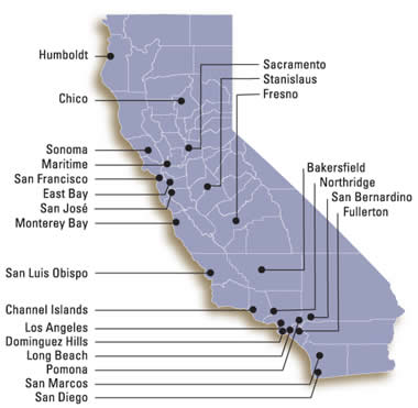 California State University System Campuses locations