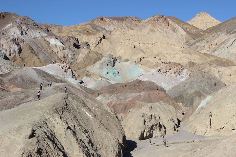 students observing the hills