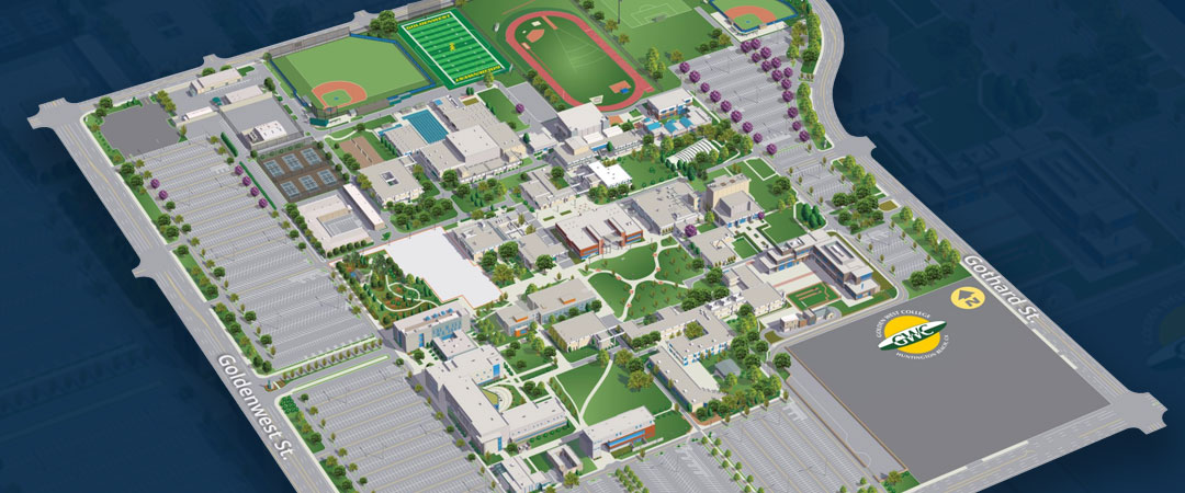Golden West College 3-D Campus Map