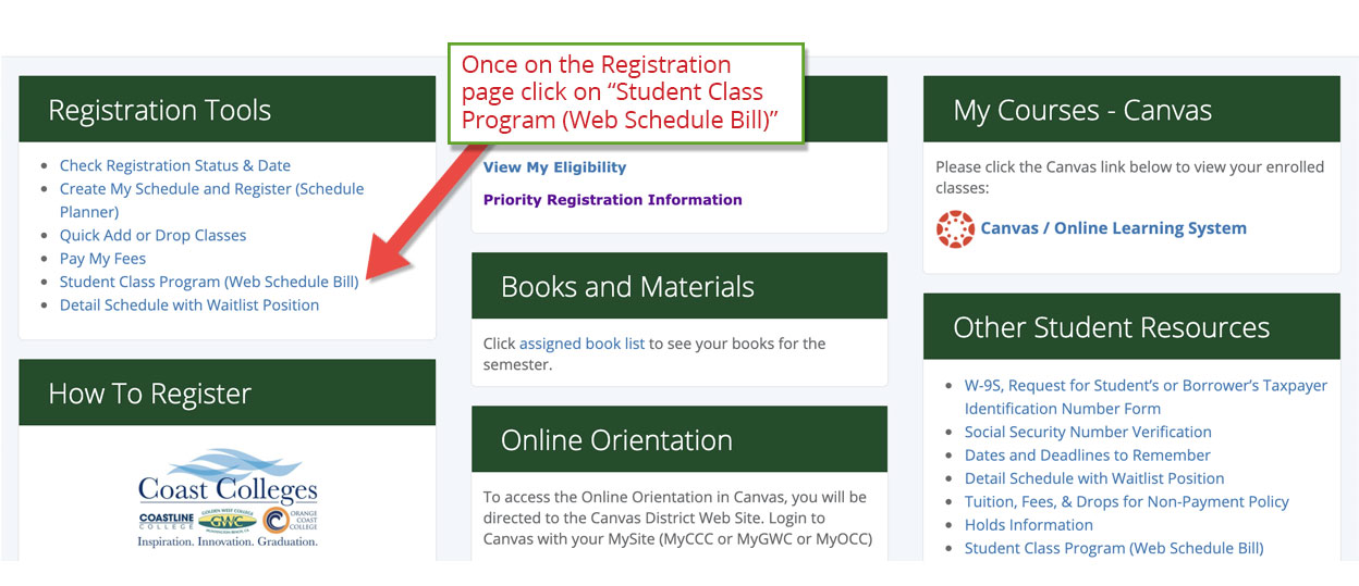 Web Schedule Bill - Step 2