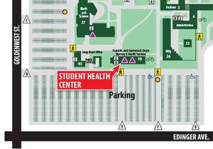 Student Health Center on GWC map