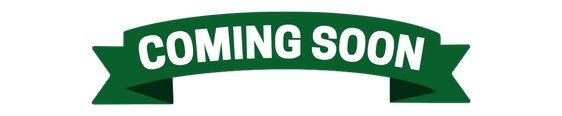 Green ribbon banner with the text "COMING SOON" in white.
