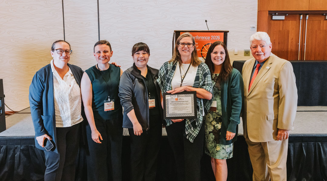 GWC President Meridith Randall, Sacha Moore, Jeannette Jaramillo Hernandez, Lauren Davis Sosenko, Erin Craig, and Coast District Trustee Jim Moreno accept RP Group Award