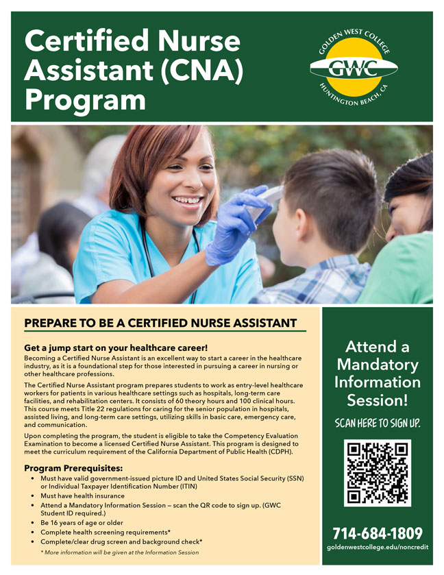 GWC - Noncredit - CNA Classes