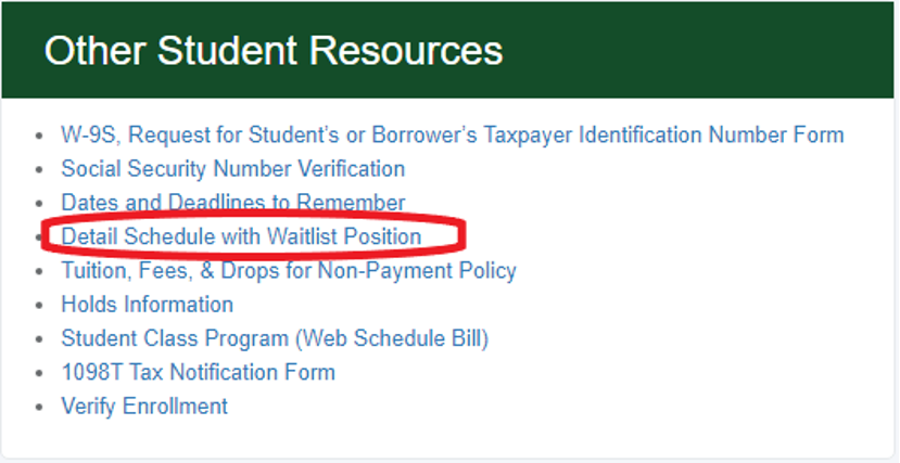 Other Student Resources