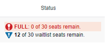 Seats Remaining