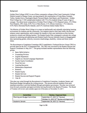 Executive Summary Golden West Integrated Plan [PDF]