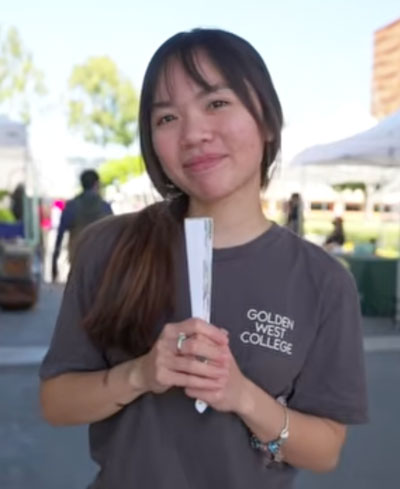 I love this place because at Golden West College I can be myself.